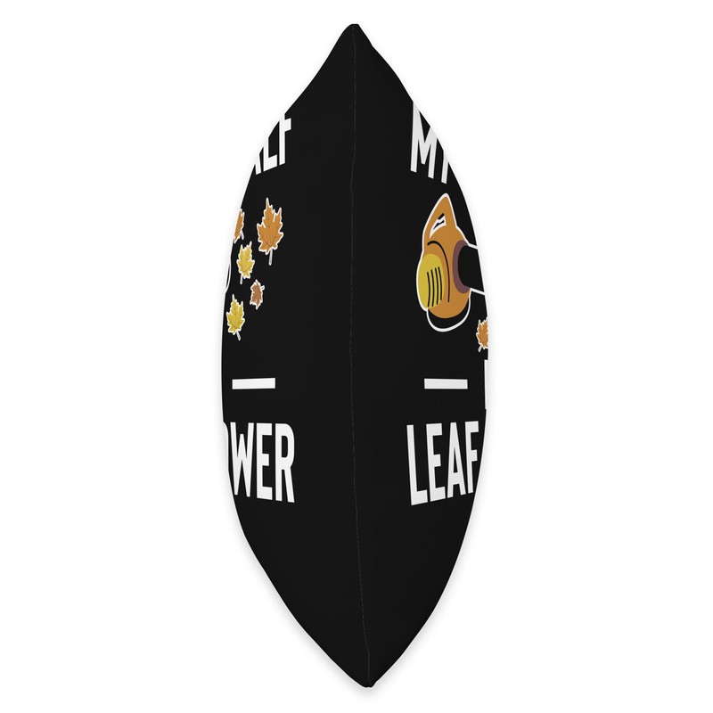 My Other Half Is A Leaf Blower Autumn Throw Pillow