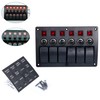 Amarine Made 6 Gang Red LED Indicators Rocker & Circuit