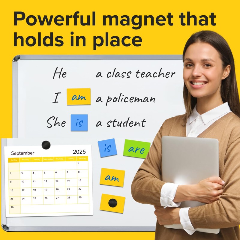Peel-&-Stick Flexible Adhesive Magnets - 45 (0.8"x0.08") Magnetic Dots for