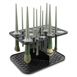 Soporte para brochas de maquillaje de 28 agujeros, soporte para brochas de maquillaje plegable al revés, soporte para brochas de maquillaje, organizador para torre de árbol de aire, viene