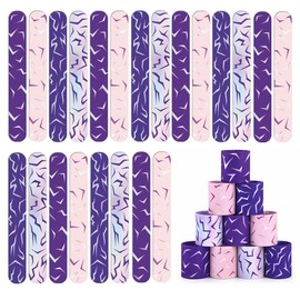 40 PCS Kpop Style Slap Bracelets for Kids, Bulk Wristbands Party Favors