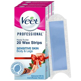 Veet Full Body Waxing Kit for Sensitive Skin - 20 Strips (Pack of 3)