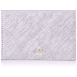 Jill Stuart JSLW3AM1 JSLW3AM1 Business Card Holder, Gloria, Cowhide, Saffiano Leather, Lurex, Card Case, Simple, Compact, Slim, Ladies, Fashionable, Adult Cute, Lavender, lavender
