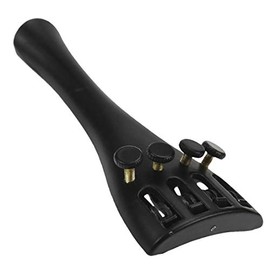 Xiaoyztan 1/4 Violin Tailpiece, Aluminum Alloy Violin Black Tail Piece Built with 4 Pcs Fine Tuners