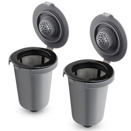 Reusable Filter Cup for Cuisinart, Compatible with Cuisinart #SS-RFC HomeBarista Reusable Filter Cup, Dark Gray (2 Pack)
