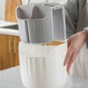Rotating Utensil Holder Multiple Compartments Plastic Kitchen Counter Knife Chopstick