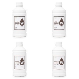 Cisinks Premium DTF Ink Bottle Refill Set 4000ML (1000ml x 4)- Direct to Film Heat Transfer Printing, Conversion Kit, Compatible w/DTF Film - White
