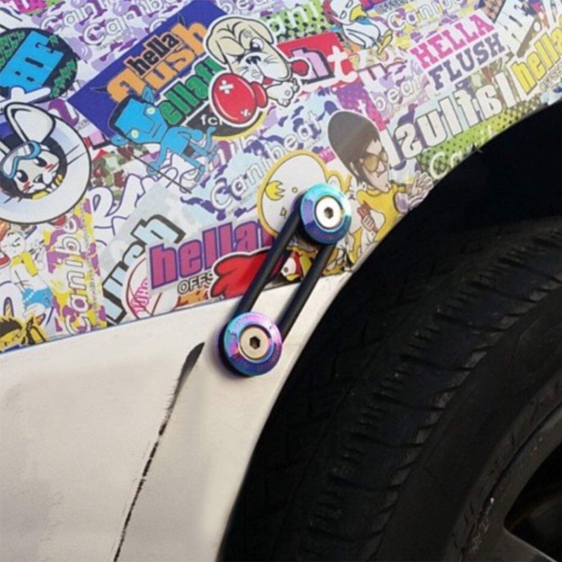 iJDMTOY Universal Fit Neo Chrome Finish JDM Quick Release Fastener