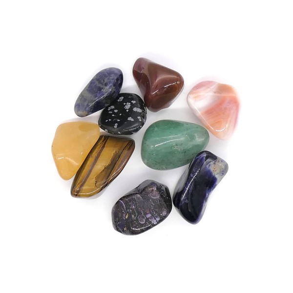 Polished Tumblestone Gemstones, Pocket Reiki, Chakra, Mineral Rocks, 100g Pack (8 to 10 Stones) Size: Large Mix 25mm - 40mm