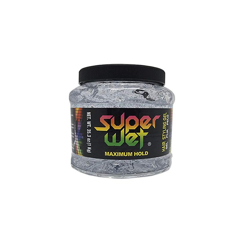 Super Wet, Hair Styling Gel, Clear, Jumbo, 2.2 lb