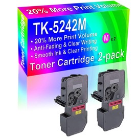 Kolasels 2-Pack (Magenta) Compatible TK-5242M Toner Cartridge Replacement use for Kyocera Ecosys P5026cdn P5026cdw M5526cdn M5526cdw Printer