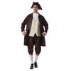 OEBLD Benjamin Franklin Costume Men Colonial Adult Colonial Deluxe wax