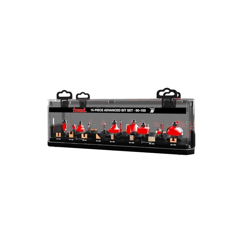 Freud 15 Piece Advanced Bit Set - Ideal for Woodworking