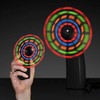 Light Up LED Mini Handheld Fan with Black Handle