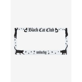 Hot Topic Black Cat Club License Plate Frame Multi None