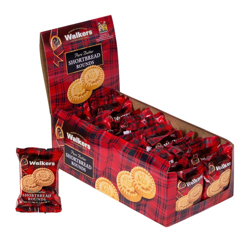 Walker's Shortbread Rounds 2 Count, Pure Butter Shortbread Cookies, 1.2