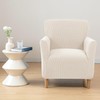 CRFATOP Stretch Mid Century Modern Armchair Slipcover 1-Piece Solid Accent