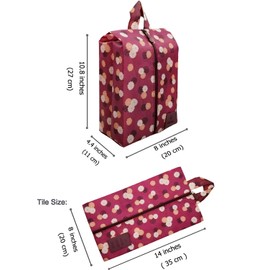 M-jump 4 Pack Travel Essentials Shoe Bags 4 Colors Fashion Shoe Bags for Men & Women Shoe Storage, Travel Accessories Vacation, Luggage Organizer Portable Shoe Pouch with Handle