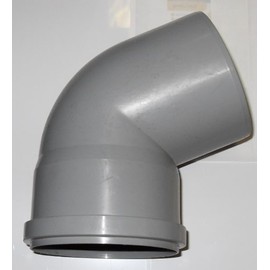 Soil Pipe 67.5 Degree Bend 110 mm Inlet - Push Fit - Grey - Waste