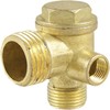 3-Port Brass Air Compressor Check Valve - Heavy-Duty Pneumatic Replacement