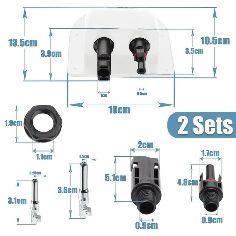 Udbrud Roof Feed-Out, Pack of 2 IP68 Solar Double Cable
