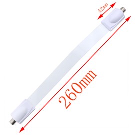 CHENJIN F Head Coaxial Flat Cable Cable Length 26cm RG6 Coaxial Jumper Cable Very Fine Flat Over Window Over Wall Over Door Cable for Connecting TV Receiver Video Surveillance White