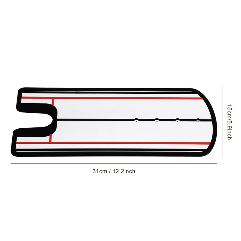Golf Putting Training Aid Alignment Mirror Rail Practice Putting Corrector