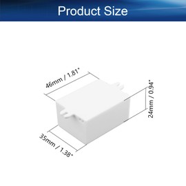Heyiarbeit 4Pcs 1.81"x1.38"x0.94" ABS White Dustproof Electronic Junction Box Enclosure Project Box Cord Protector For Electronic Projects