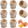 XineYuor 8pcs Wooden Egg Holder Cocque Decorations Egg Containers Perfect