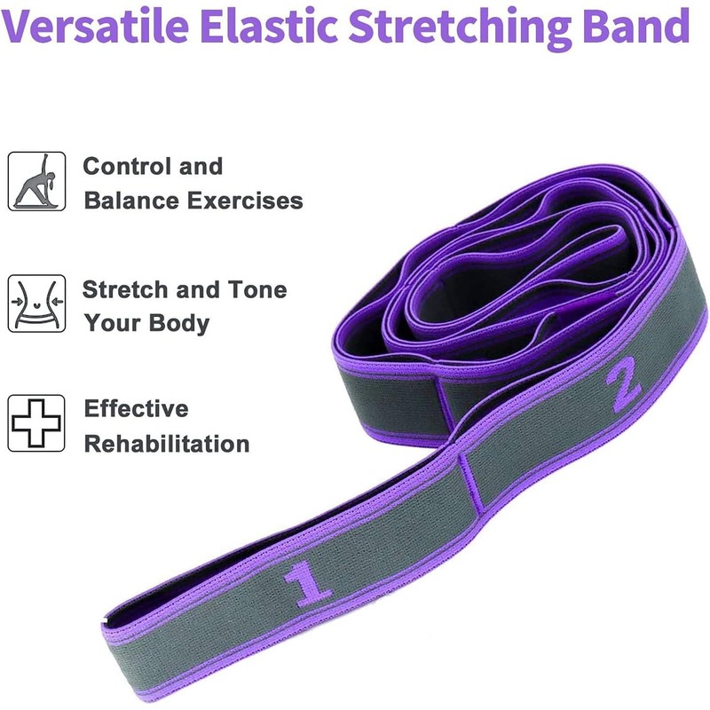 MEZOKUCEL Stretching Strap Yoga Strap 9 Loop Stretch Band for