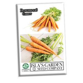 Danvers 126 Carrot Seeds (Daucus carota) – 2000+ Heirloom Non-GMO Seeds by Isla’s Garden Seeds, Sweet & Crisp Roots, Excellent for Fresh Eating, Juicing & Storage, High Yield Variety