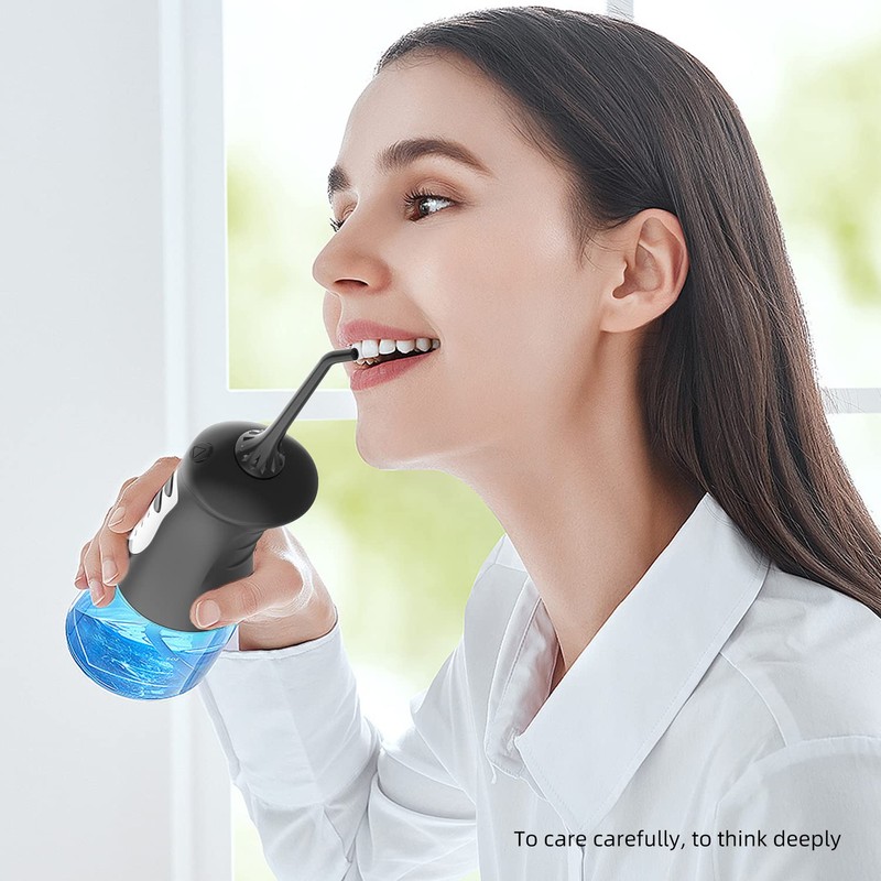 Cordless Water Flosser Teeth Cleaner, Nicefeel 300ML 2 Tip Cases