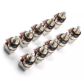 Bourns 10x Bourns 500K Pot 3/8” Short Split Shaft Audio Taper Push/Pull DPDT