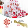 DERAYEE Christmas Decoration Snowflake Hanging Red Pack of 12 Snowflakes