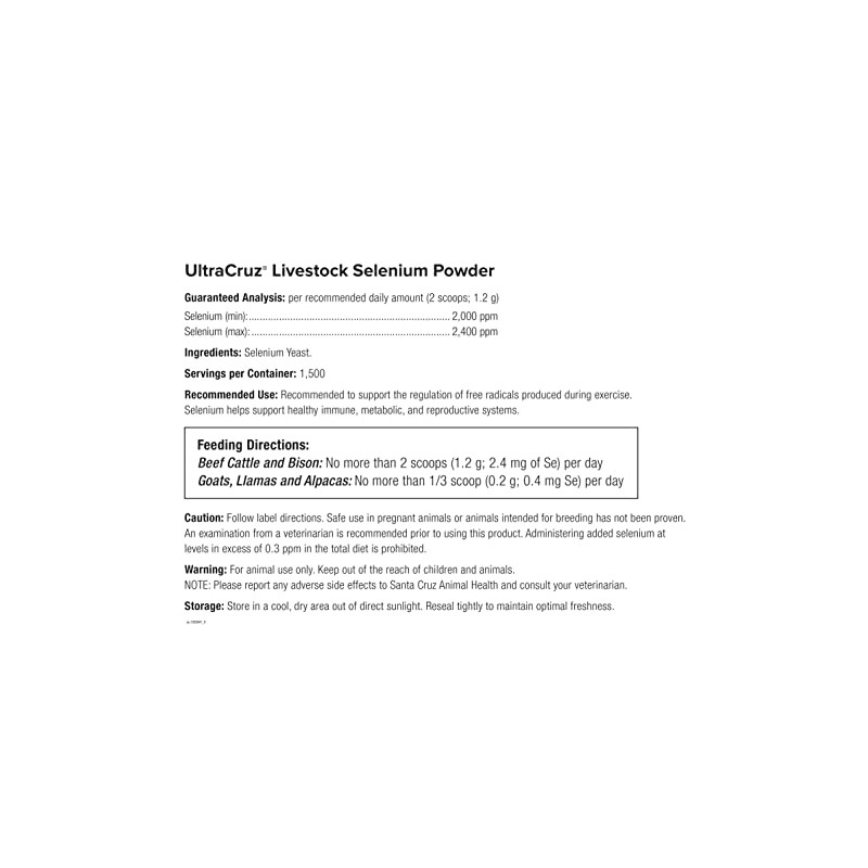 UltraCruz UltraCruz Livestock Selenium Powder, 2 lb