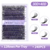 Cluster Eyelashes 30D/40D 240PCS 16-20mm Mixed Individual Lashes C/D Curl