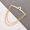 RunootPR Men's Gold Silver Tie Chain Set Classic 2Pcs Double