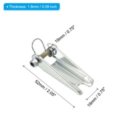 PATIKIL 2 Inch Hook Safety Latch Kit, 3 Pack Metal Towing Hitch Replacement for Clevis Hook Trailer, Silver