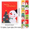 Pack of 24 Mini Notepad, Christmas Small Notebook, Portable Notebook,