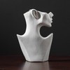 Side Face Portrait Ceramic Vase Living Room Decorative Dried Flower