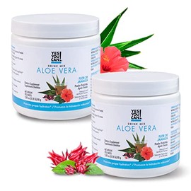 Yes You Can! Aloe Vera Juice Drink - Hibiscus (40 Servings) - Energy Drink Powder, Organic Aloe Vera for Drinking - Made in The USA - 2 Pack, 5.6438 Ounce