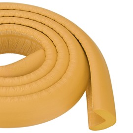M METERXITY 1-Pack Corner Guards Edge Protectors, 6.5 Ft/2m Soft NBR Rubber Foam Bumper Guard L-Shape for Furniture Corner/Fireplace/Table Edge [Wood Color]