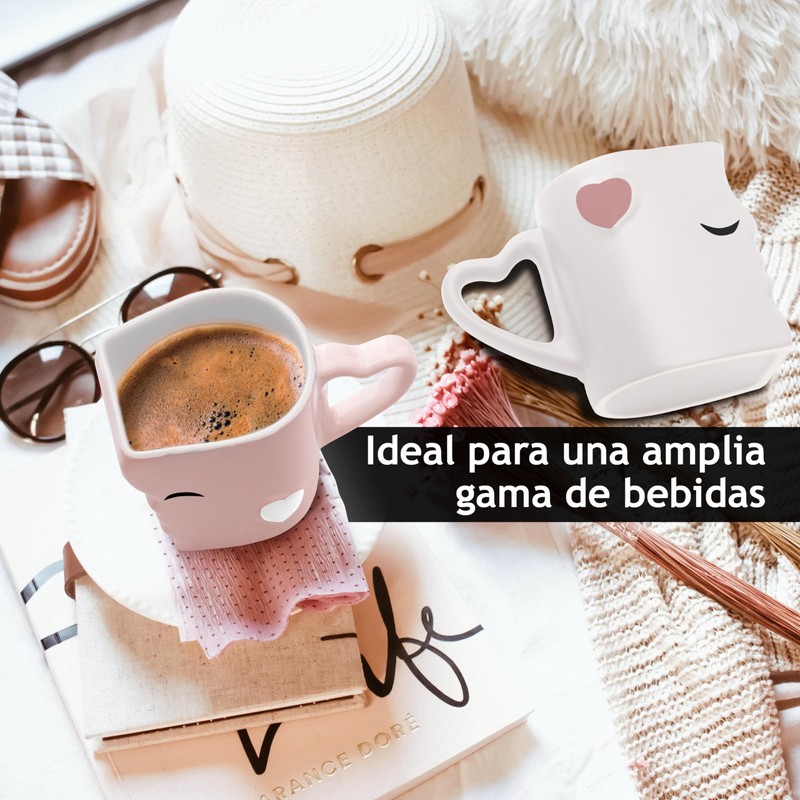 MIAMIO - Juego de tazas de café y besos de