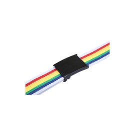 sourcing map Unisex Canvas No Hole Slide Buckle Waist Belt Width 1 5/8" Multicolor