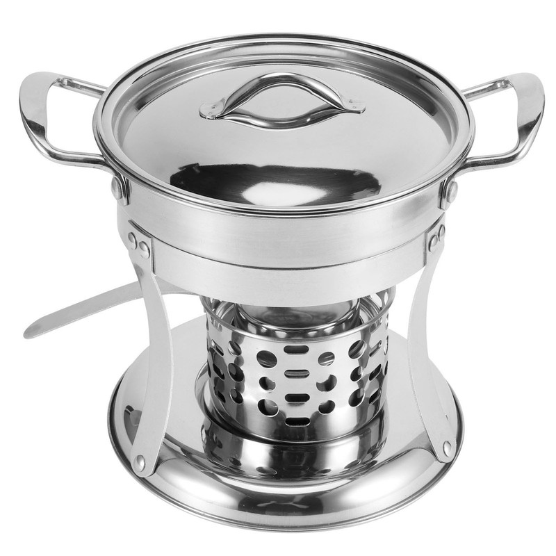 Stainless Steel Hot Pot Stove Outdoor Camping Hot Pot Stove