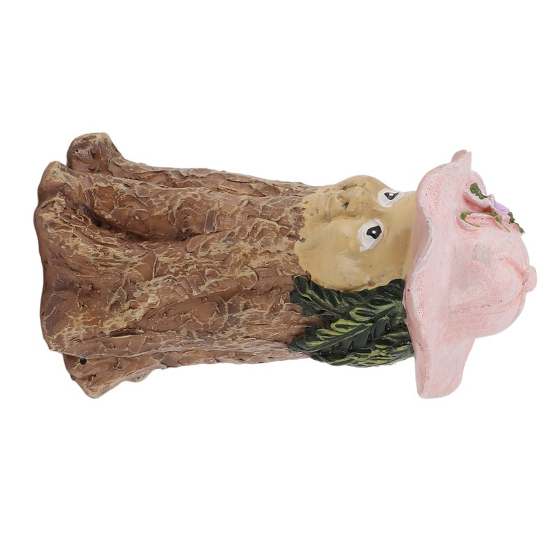 Garden Style Tabletop Ornament Tree Stump Man Exquisite Resin Figurines