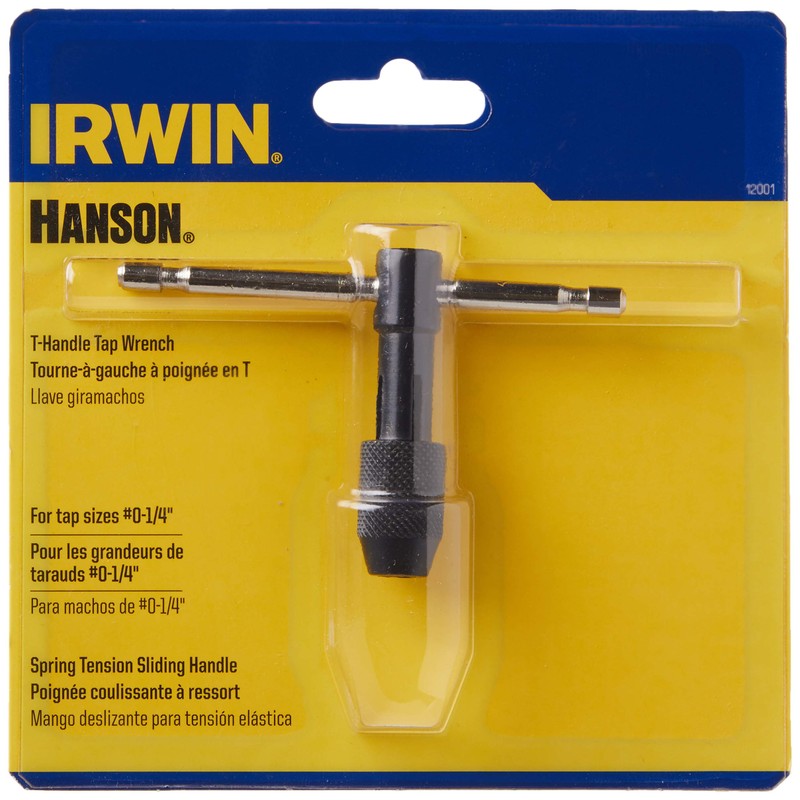 IRWIN 12001ZR Tap Wrench #0-1/4" T-Handle
