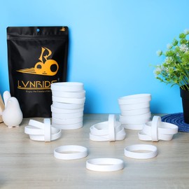 LVNRIDS 50 pcs White Silicone Elastic Wristbands, Customizable Blank Rubber Wrist bands Wholesale Bulk Bracelets