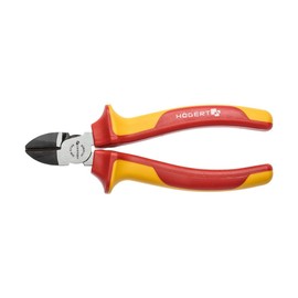 Högert Technik - Seitenschneider verchromt - Isoliert mit Mehrkomponenten-Hüllen - VDE-geprüft - Serie Chrom-Vanadium Stahl - Ergonomischer Griff - 160 mm, 1000 V, VDE