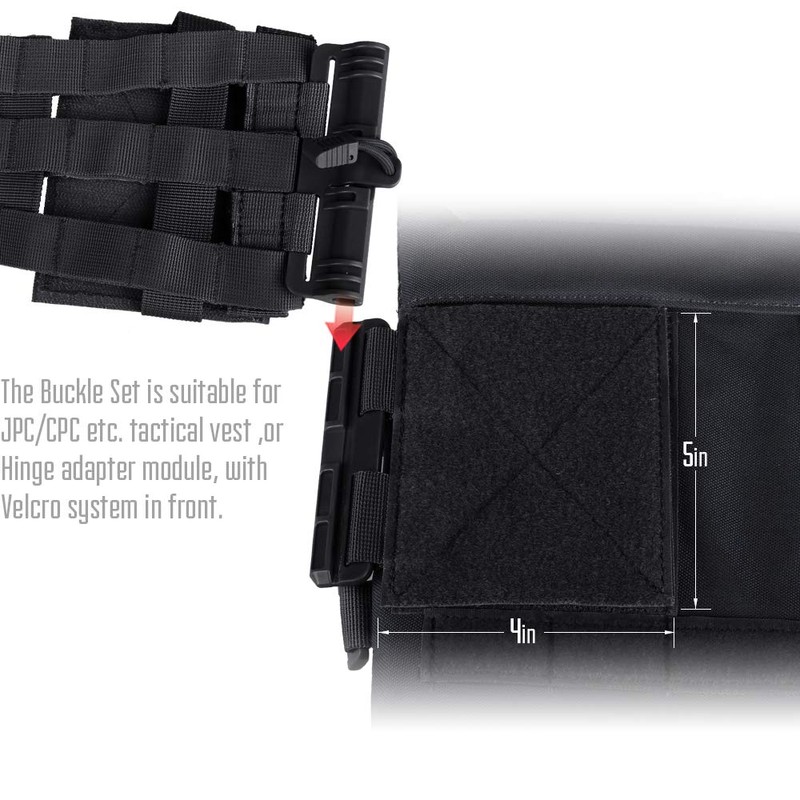 LIVANS Quick Release Buckle Set for Plate Carrier, Molle Side